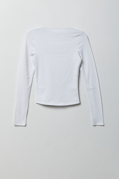 Soft Contour Square Neck Long Sleeve Top