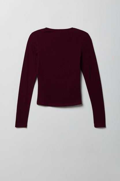 Soft Contour Square Neck Long Sleeve Top