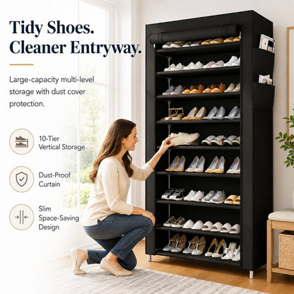 👟 50% OFF – Large-Capacity Shoe Storage Cabinet with Dust Cover