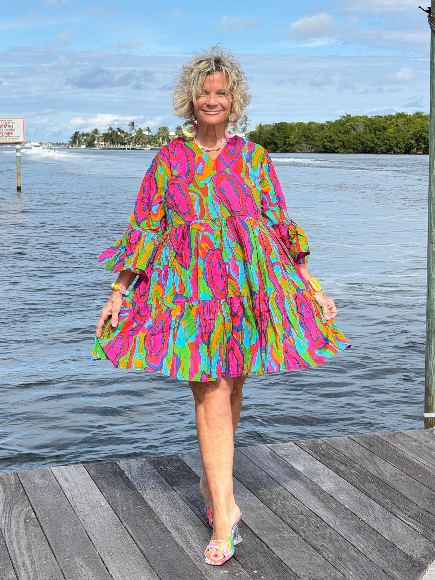 Multi Woodgrain Taos Dress