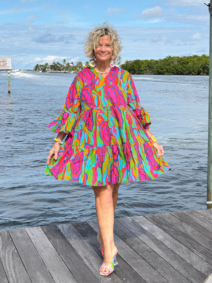 Multi Woodgrain Taos Dress