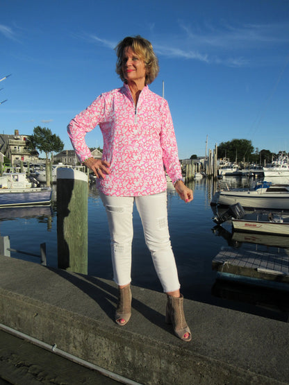 PINK REEF ZIPPER TOP