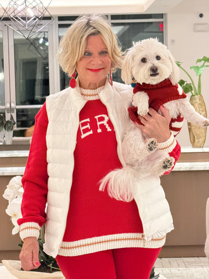 MERRY Color Block Edge Drop Shoulder Cozy Sweater