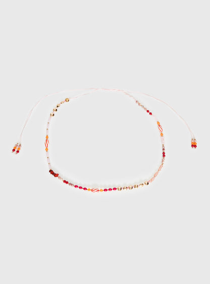 Kenlea Beaded Belt Pink