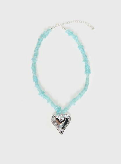 Ralina Pendant Necklace Silver / Aqua