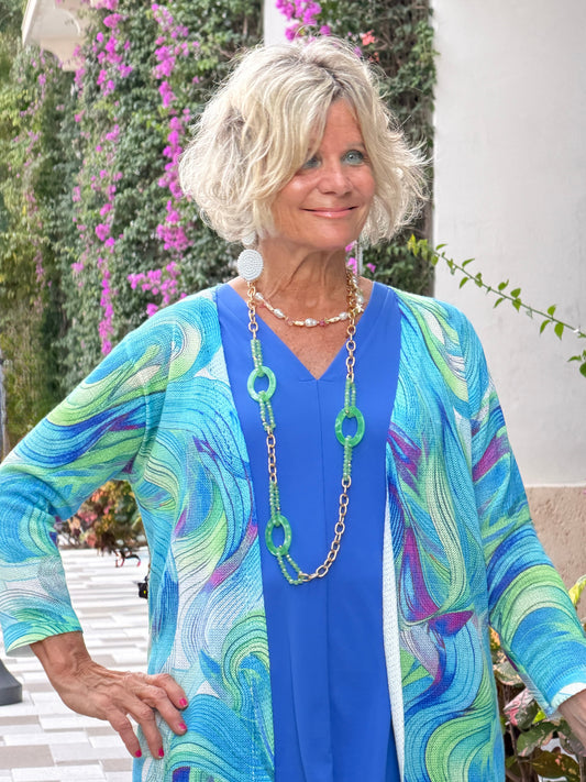 SPRING GREEN CIRCLE NECKLACE