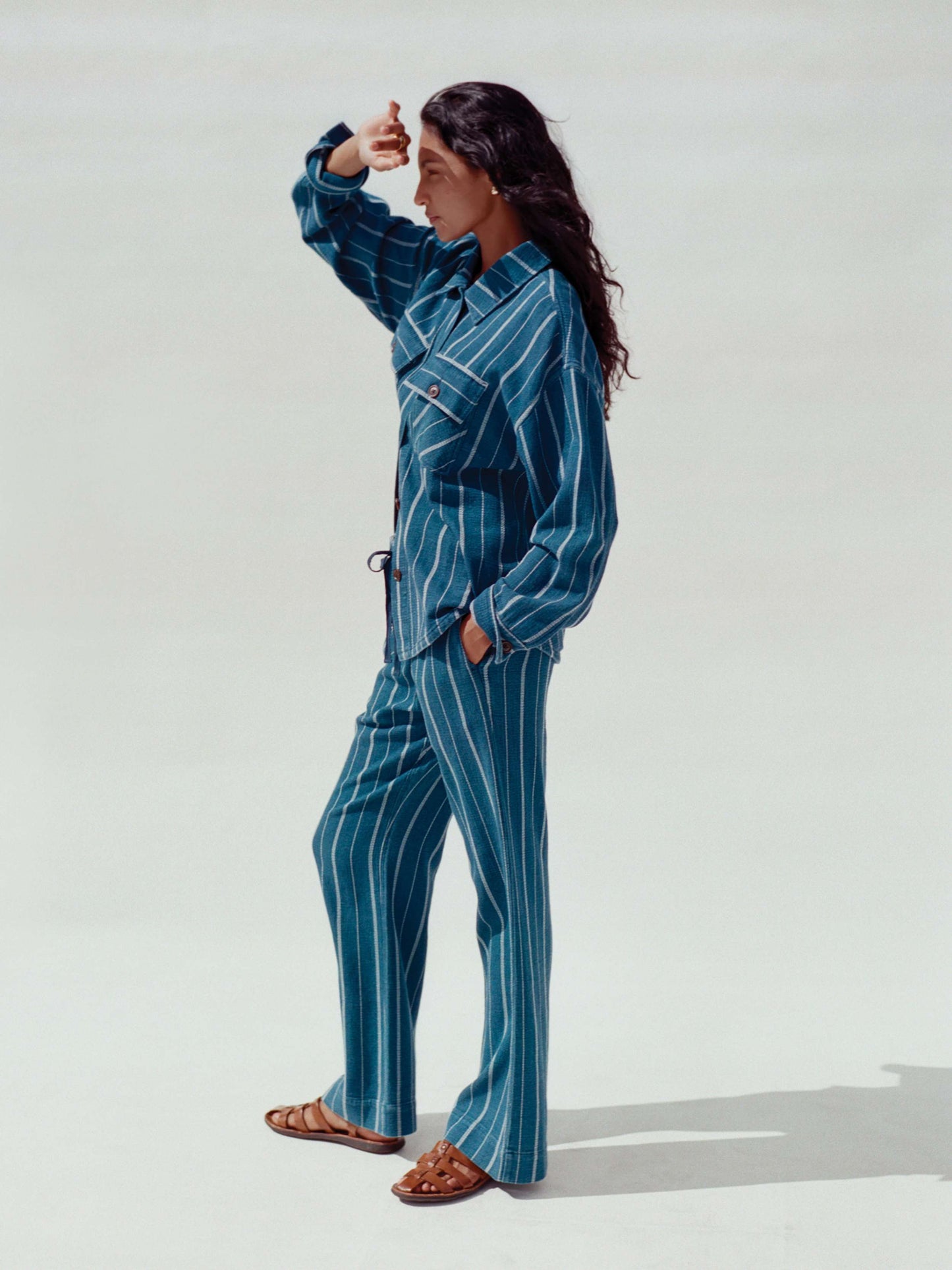 Laidback Island Tide Pant - Indigo Drift Stripe
