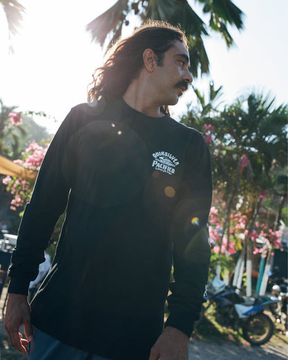 Pacifico Signage Long Sleeve Knit T-Shirt - Black