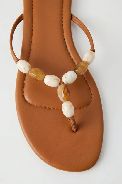 Beaded Thong Sandals