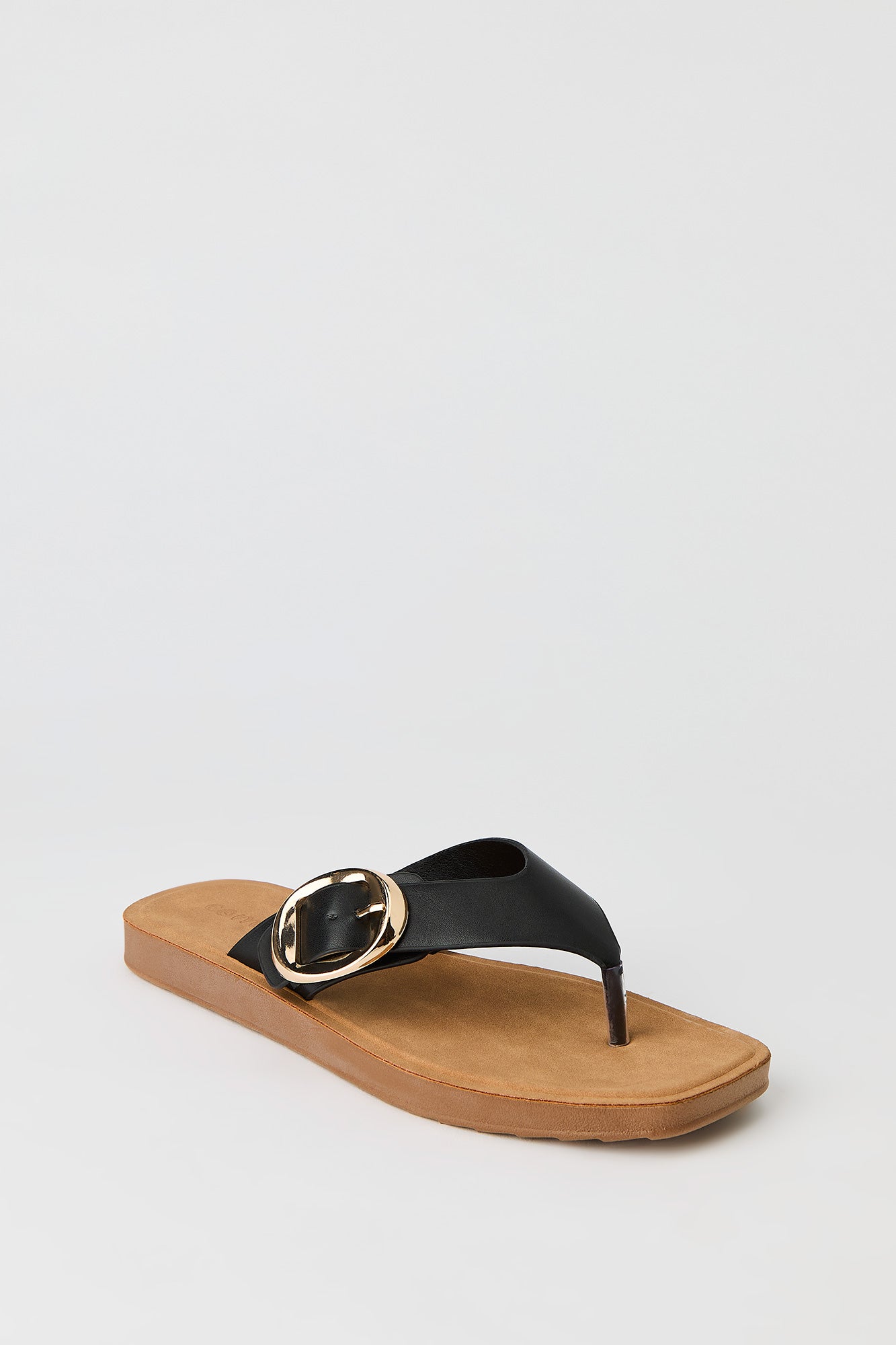 Thong Strap Buckle Sandal