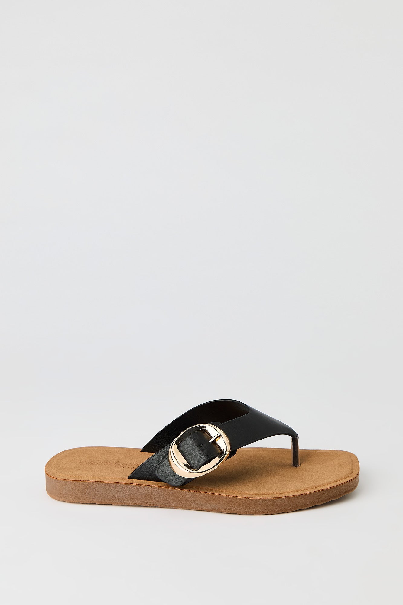 Thong Strap Buckle Sandal