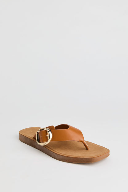 Thong Strap Buckle Sandal