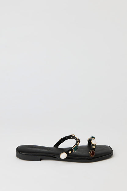 Band Sandal with Gems