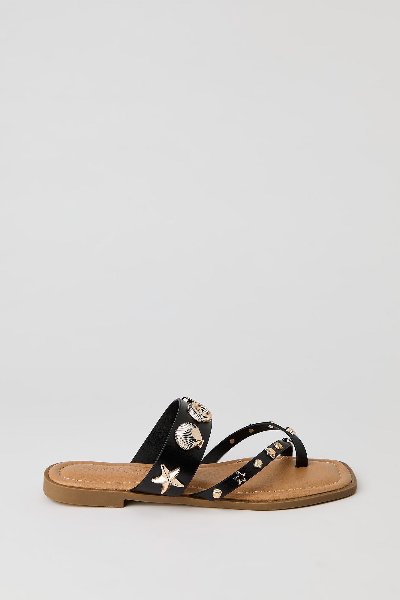 Shell Charm Toe Loop Sandal