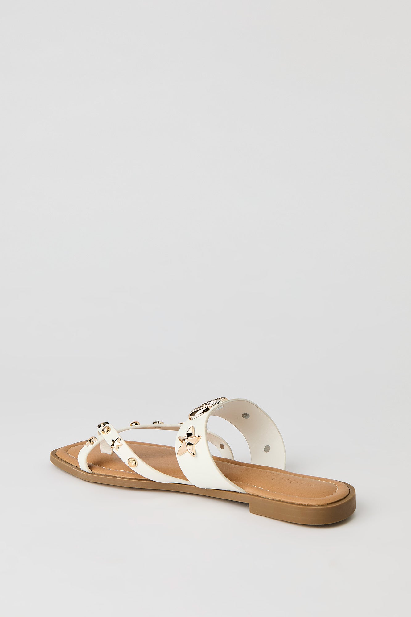 Shell Charm Toe Loop Sandal