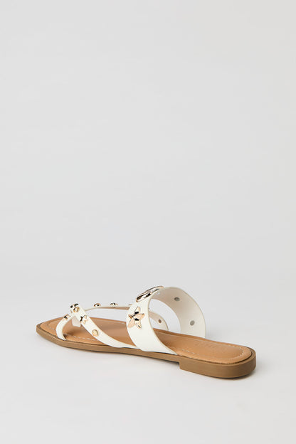 Shell Charm Toe Loop Sandal