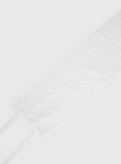 Spin The Bottle Lace Belt White