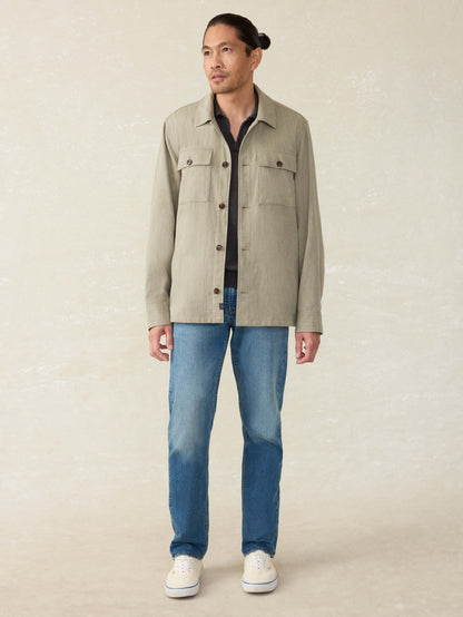 Movement™ Linen Shirt Jacket - Sage Cliff