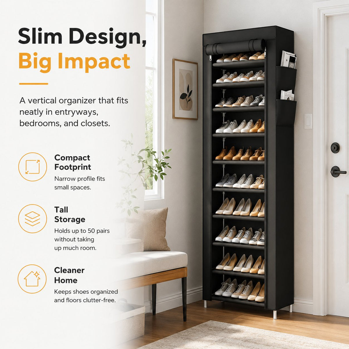 👟 50% OFF – Large-Capacity Shoe Storage Cabinet with Dust Cover