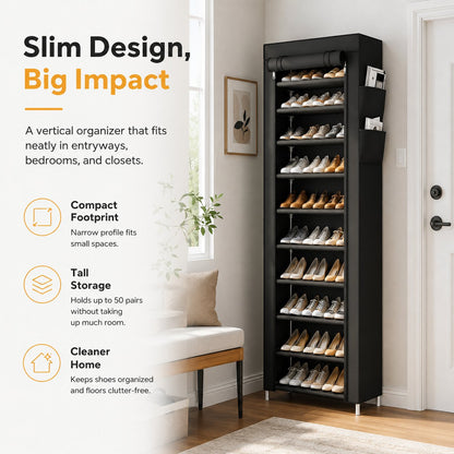 👟 50% OFF – Large-Capacity Shoe Storage Cabinet with Dust Cover