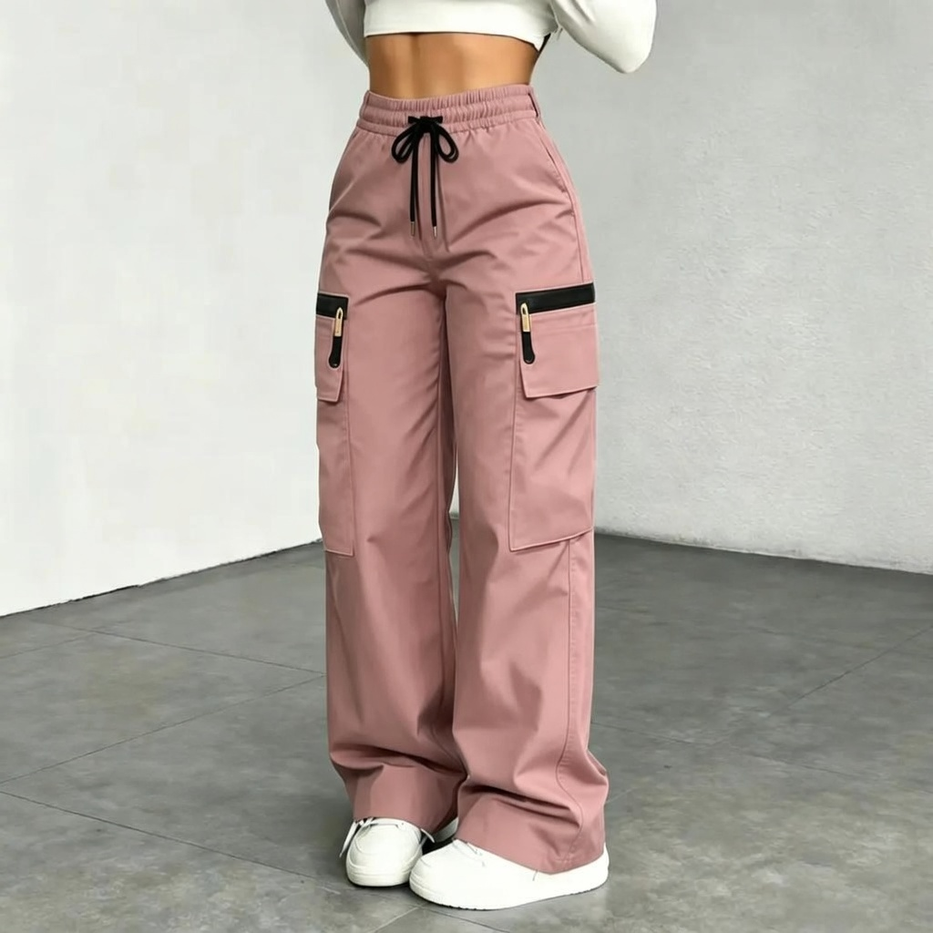 Women’s Lightweight Cargo Pants – Relaxed Fit with Multiple Utility Pockets