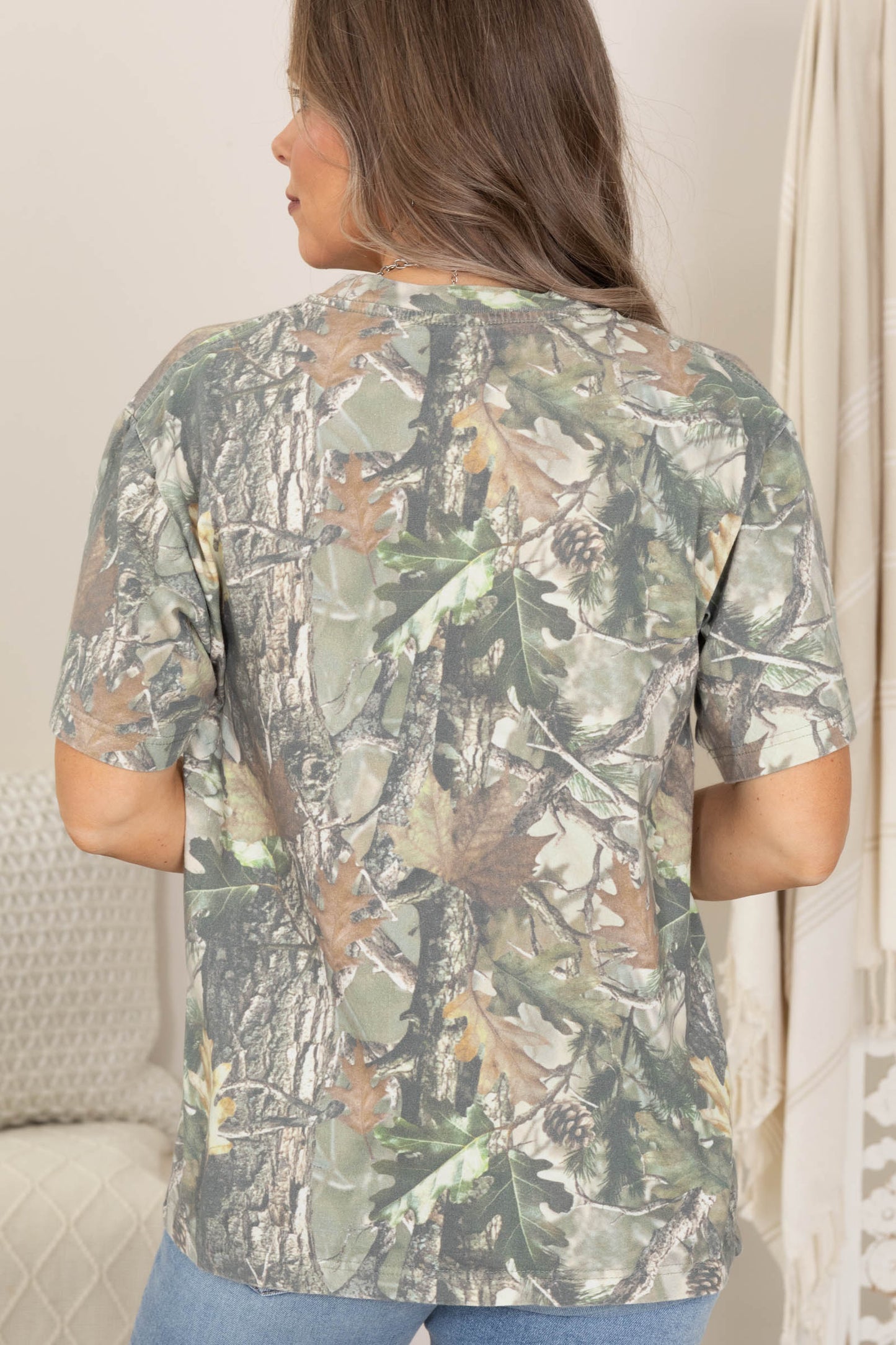 Camo Jesus Loves You Oversized Tee