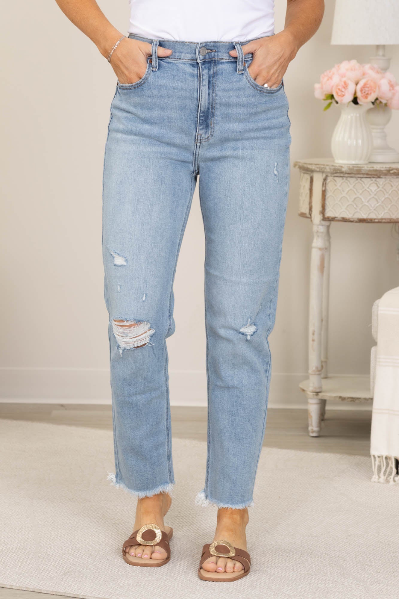 Cello High Rise Mom Fit Jeans