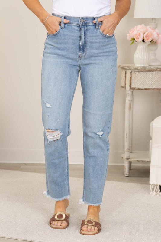Cello High Rise Mom Fit Jeans