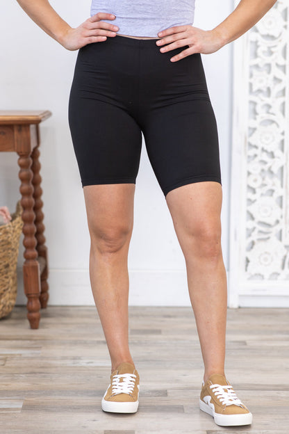 Brushed Microfiber Biker Shorts