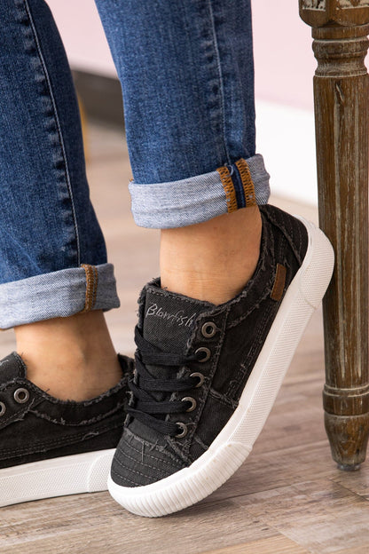 Charcoal and White Sneakers