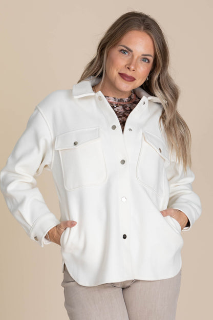 Collared Shackets With Chest Pocket