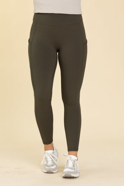 Buttery Soft Basic Leggings With Side Pockets