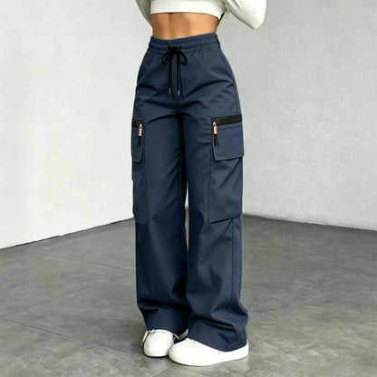Women’s Lightweight Cargo Pants – Relaxed Fit with Multiple Utility Pockets