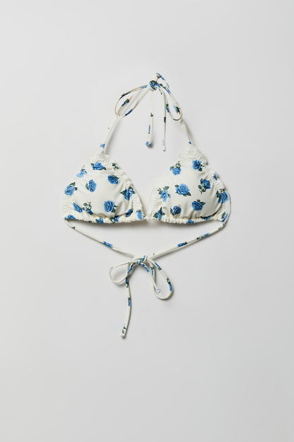 Ruffle Triangle Bikini Top