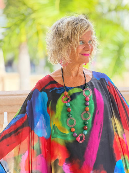 SOPHIA BLACK SILK TOP