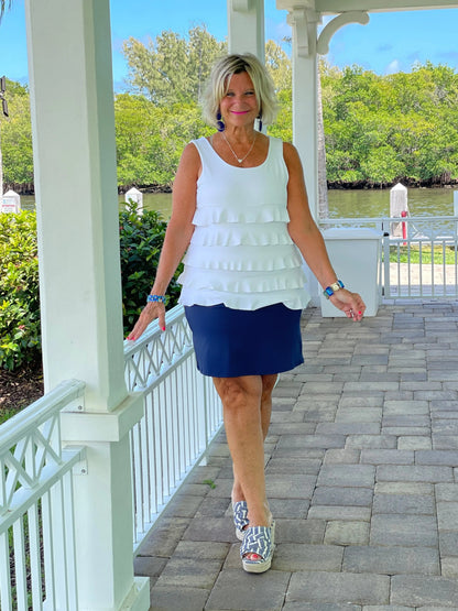 NAVY SKORT