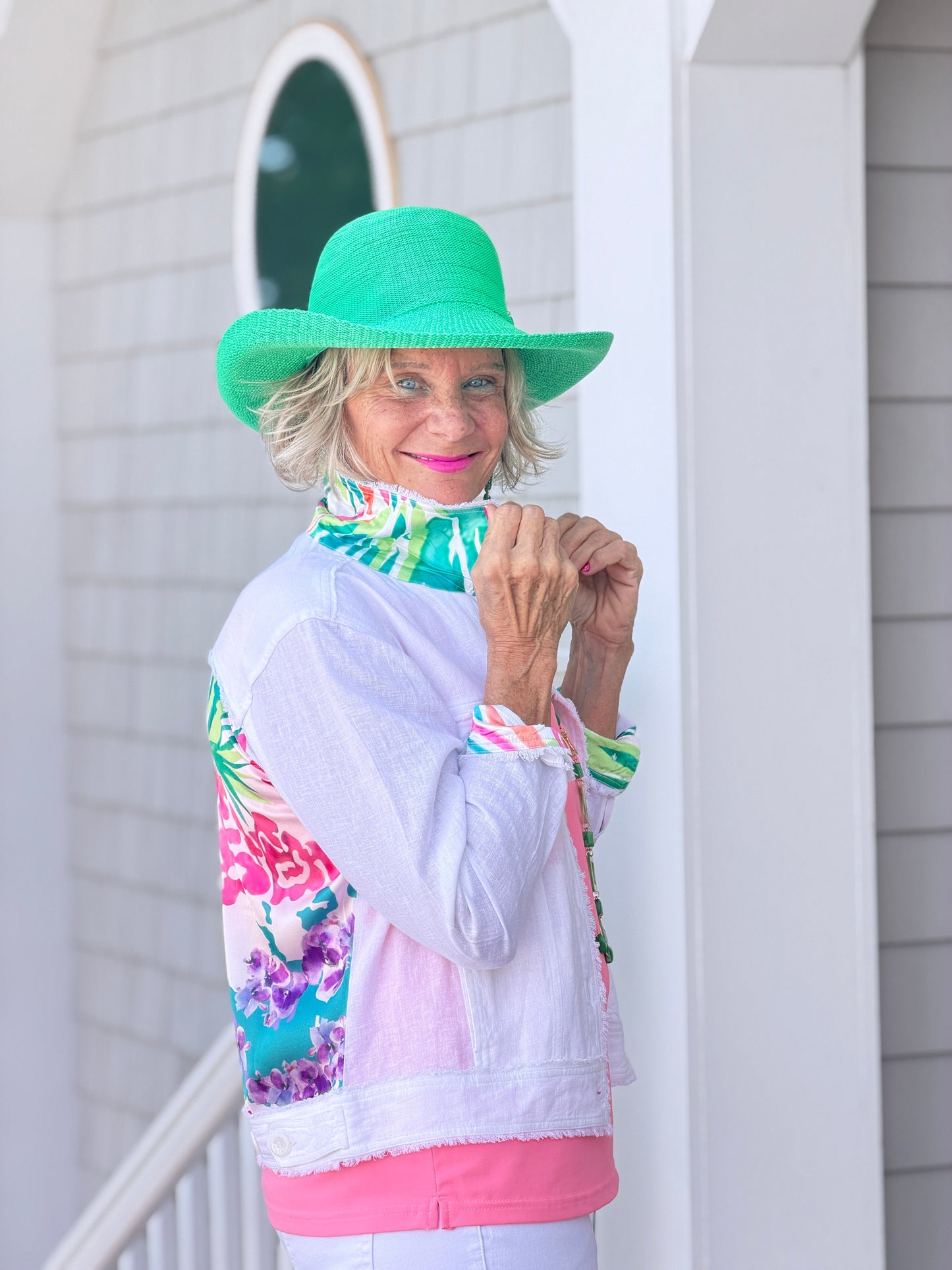 PINK PARADISE GARDEN LINEN JACKET