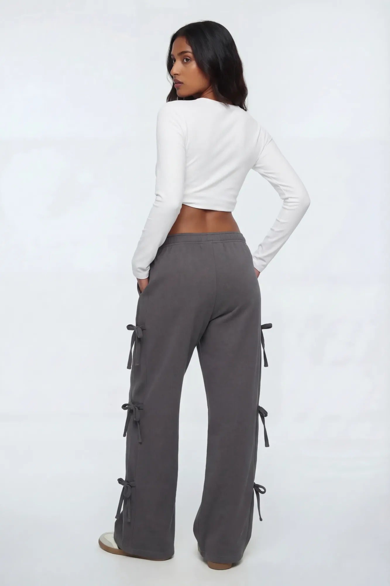 Wide Leg Sweatpant with Bows