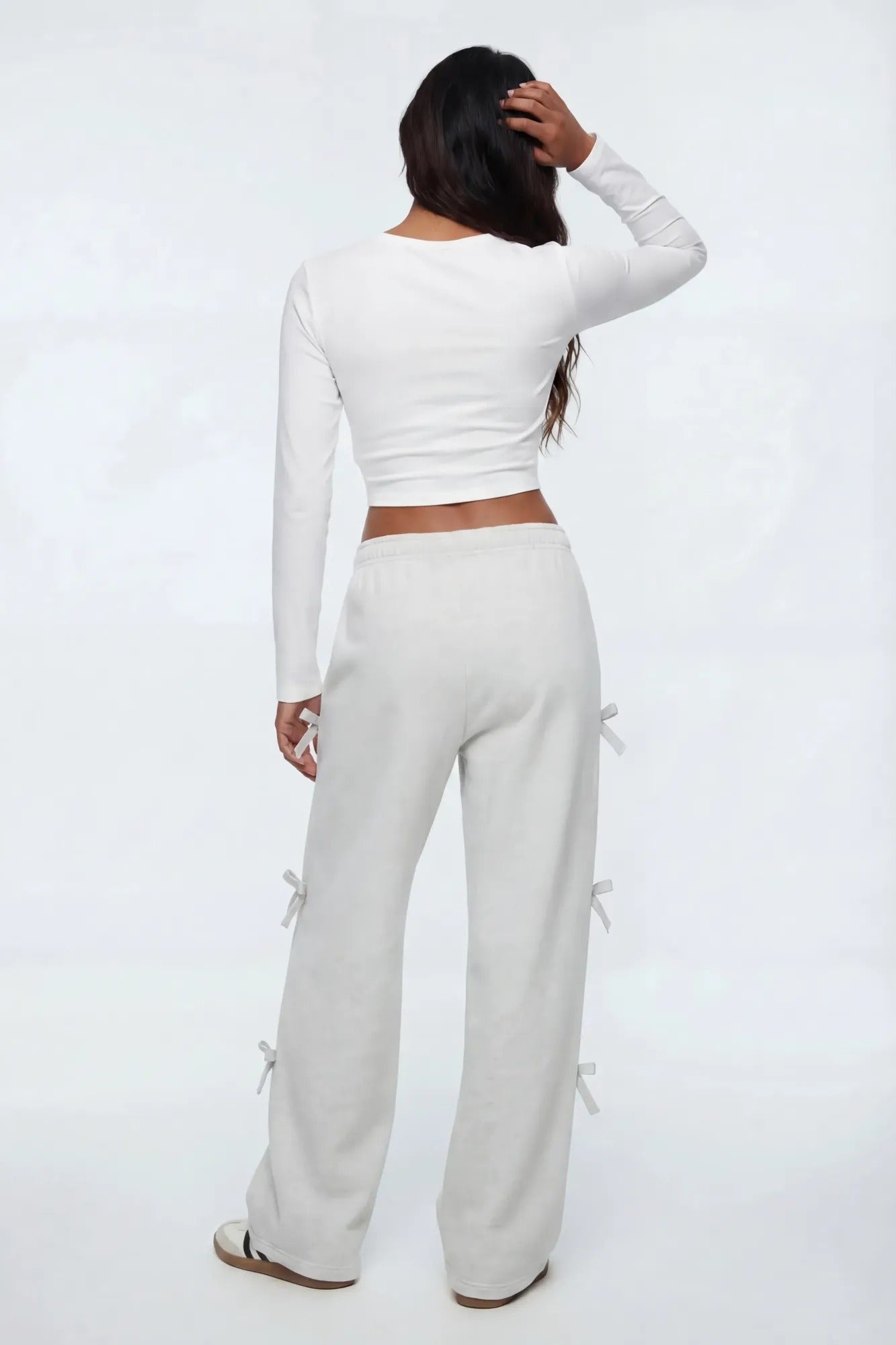 Wide Leg Sweatpant with Bows