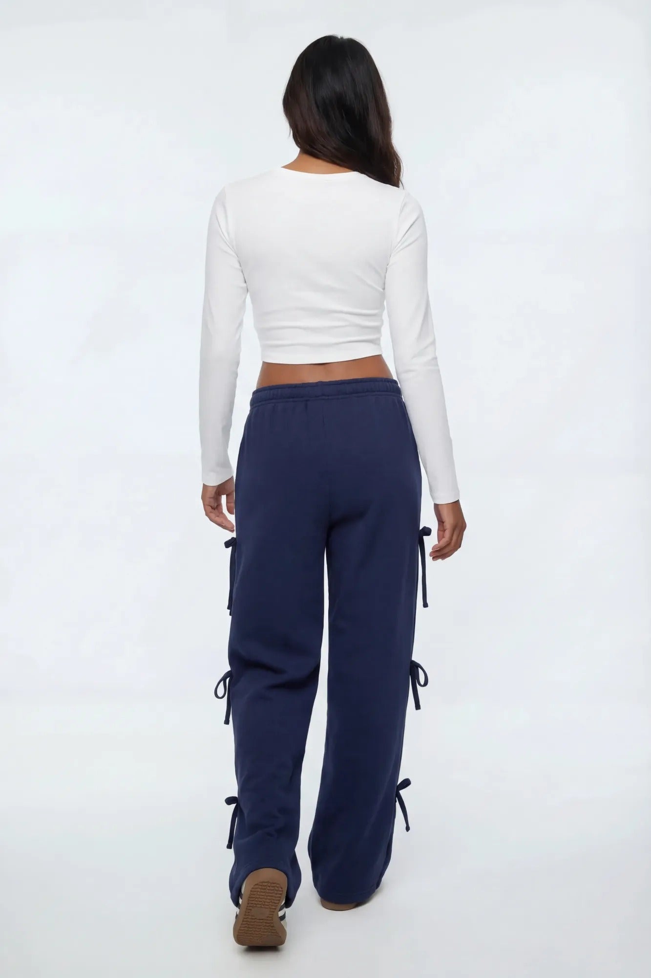 Wide Leg Sweatpant with Bows