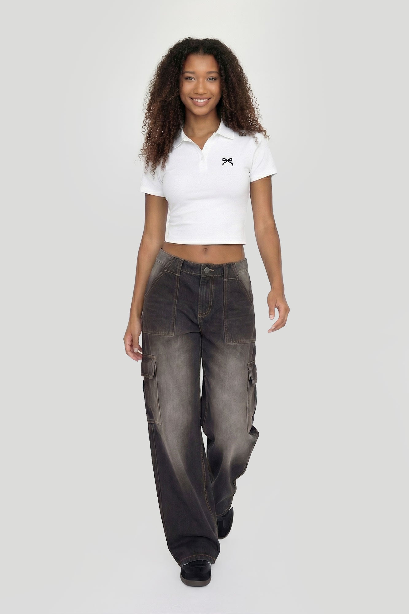 Cropped Polo Shirt