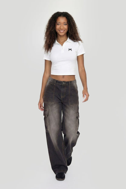 Cropped Polo Shirt
