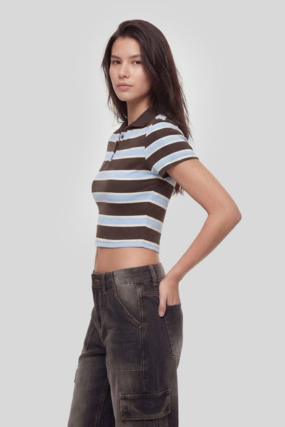Cropped Polo Shirt