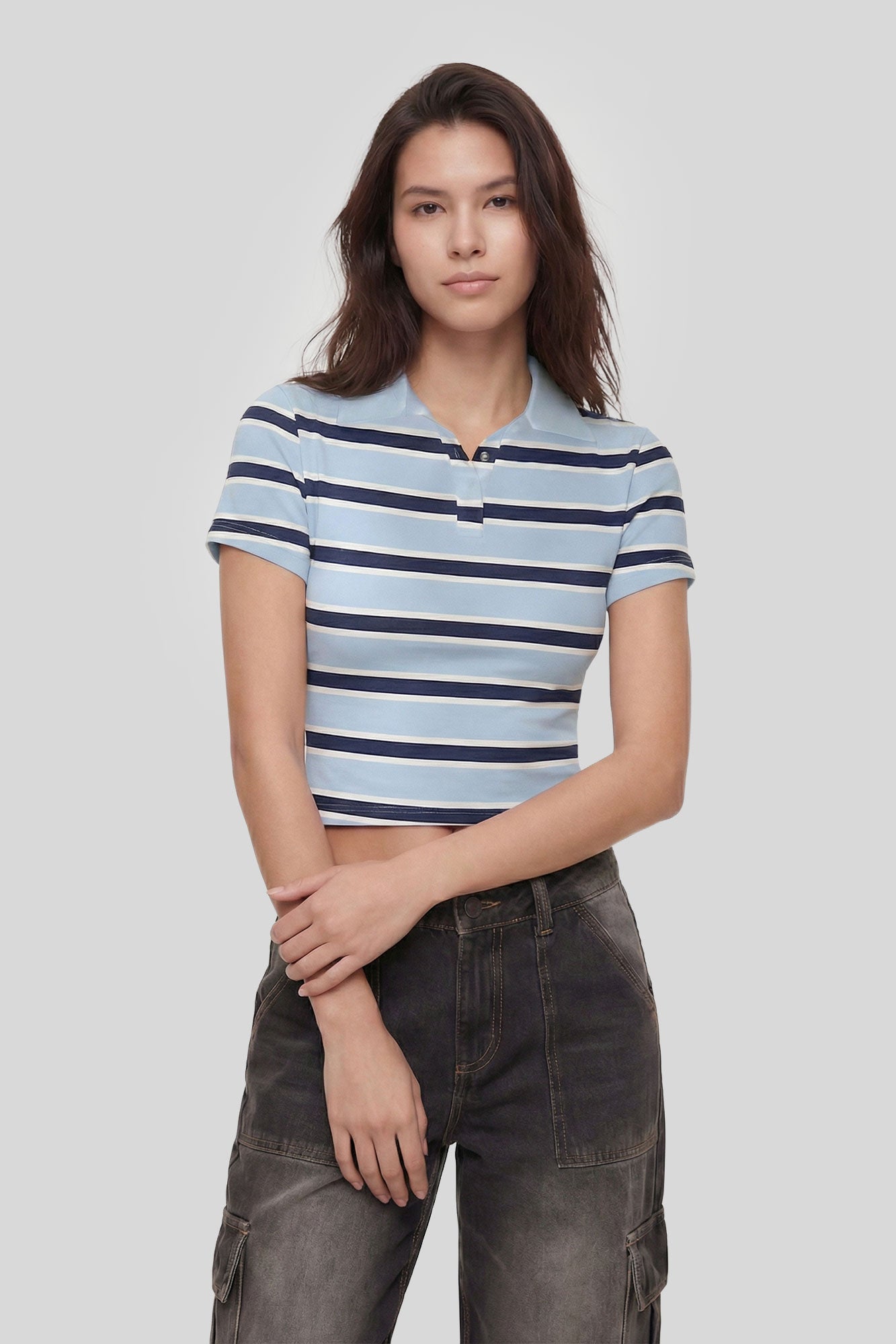 Cropped Polo Shirt
