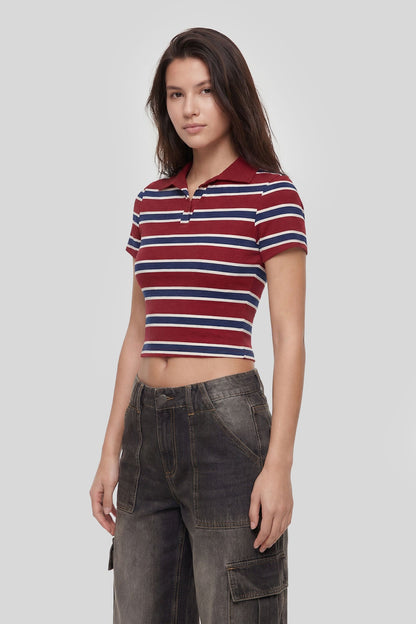 Cropped Polo Shirt