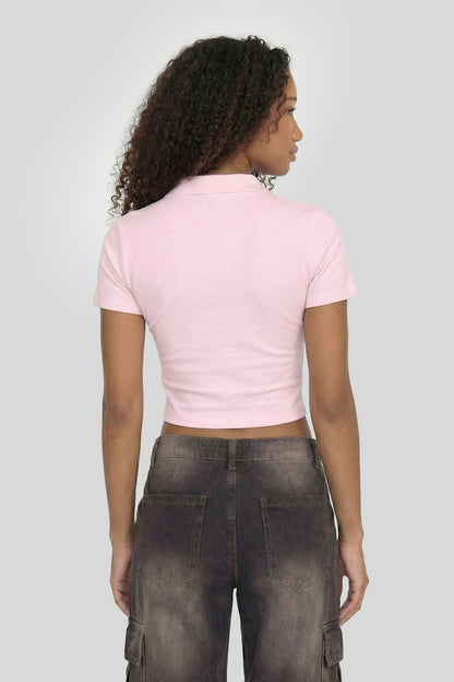 Cropped Polo Shirt