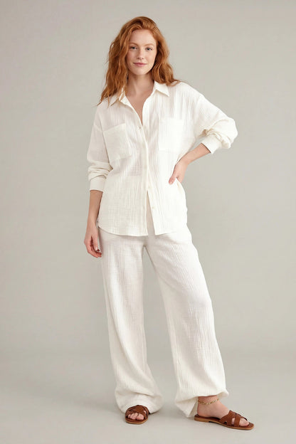 Textured Drawstring Pant