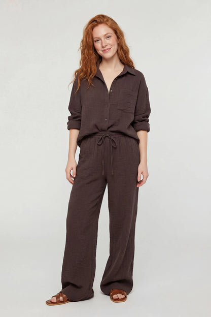 Textured Drawstring Pant