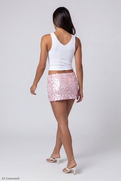 Sequin Mini Skort