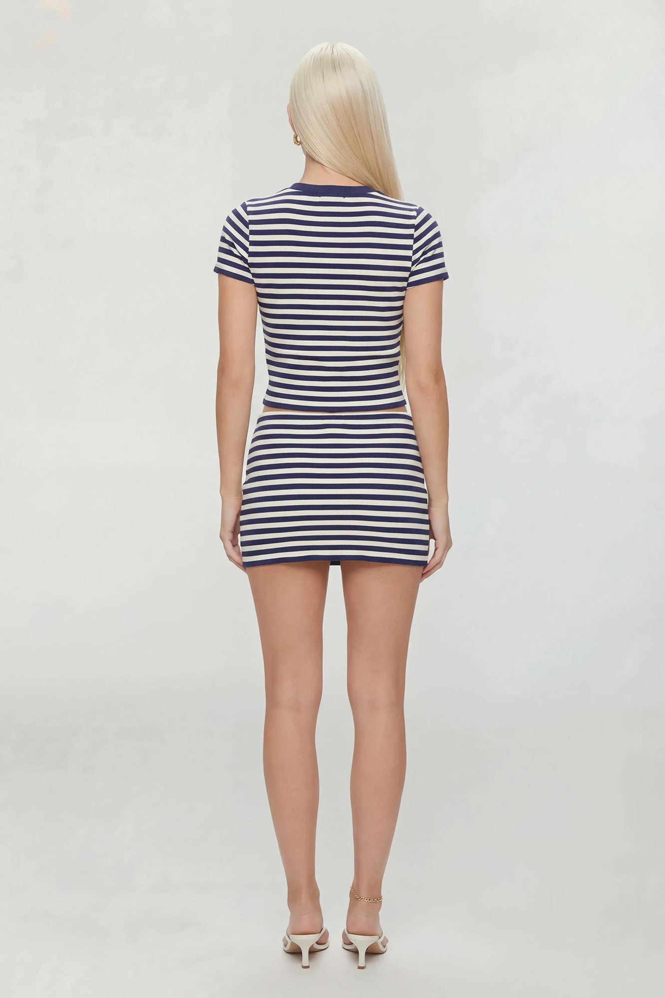 Short Sleeve Cardigan & Knit Mini Skirt Set